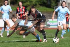 2. Bundesliga Frauen - Saison 2024/25 - FC Ingolstadt 04 Frauen - SG 99 Andernach - Stefanie Reischmann (Nr.24 - FCI Frauen) - Wäschenbach Leonie blau Andernach - Foto: Meyer Jürgen