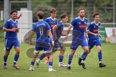 Kreisklasse - Saison 2026/27- TSV Kösching - SC Steinberg/Biberg - Der 1:0 Führungstreffer durch Valentin Hafner blau Kösching durch einen Elfmeter - jubel - XXXXX - Foto: Meyer Jürgen