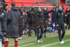 3. Liga; FC Ingolstadt 04 - TSG Hoffenheim II; Spiel ist aus, Sieg Jubel Freude Cheftrainerin Sabrina Wittmann (FCI) Co-Trainer Fabian Reichler (FCI)