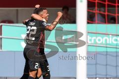 3. Liga; FC Ingolstadt 04 - Hallescher FC; Marcel Costly (22, FCI) Tor Jubel Treffer Pascal Testroet (37, FCI)