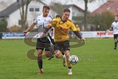 Kreisliga - Saison 2024/25- TSV Lichtenau - FC Mindelstetten - Boris Manko gelb Lichtenau - Christoph Riegler weiss Mindelstetten - Foto: Meyer Jürgen