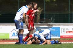 Relegation - Saison 2022/2023 - TSV Baar/Ebenhausen - TV Münchsmünster - Der 0:1 Führungstreffer durch Moritz Feigl Münchsmünster - jubel - Dennis Fuchs weiss #8 Münchsmünster - - Foto: Meyer Jürgen