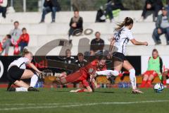 2023_10_22 - 2. Bundesliga - Saison 2023/24 - FC Ingolstadt 04 Frauen - FSV Gütersloh - Katharina Reikersdorfer (Nr.20 - FCI Frauen) - Stojan Lilly weiss Gütersloh #24 - Foto: Meyer Jürgen