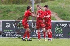 Kreisliga - Saison 2025/26- SV Zuchering - FC Mindelstetten - Der 1:1 Ausgleichstreffer durch Nico Ziegler rot Zuchering - jubel -  - Foto: Meyer Jürgen