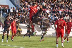 Freundschaftsspiel - Saison 2025/26 - FC Ingolstadt 04 II - Delay Sports - Jason Osei Tutu (Nr.11 - FC Ingolstadt II) - Michael  Dada (Nr.14 - Delay Sports) - Foto: Meyer Jürgen