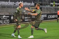 3. Liga; SV Sandhausen - FC Ingolstadt 04; Dennis Borkowski (7, FCI) Tor Jubel Treffer Ausgleich 1:1 Yannick Deichmann (20, FCI)