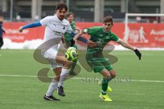 AUDI - Schanzer Amateurcup - Finale -  2026  - SV Hundszell - SV Denkendorf - Ostap Nechaj grün Denkendorf - Stefan Härdl weiss Hundszell  - Foto: Meyer Jürgen