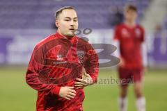 3. Liga; Erzgebirge Aue - FC Ingolstadt 04; Mattis Hoppe (2, FCI) vor dem Spiel