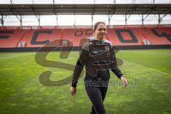 3. Liga; FC Ingolstadt 04 - Neue Trainerin, Pressekonferenz, Cheftrainerin Sabrina Wittman (FCI) in ihrer neuen Wirkunsstätte, Audi Sportpark Portrait