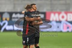 3. Liga; FC Ingolstadt 04 - Borussia Dortmund II; Tor Jubel Treffer Yannick Deichmann (20, FCI) Marcel Costly (22, FCI)