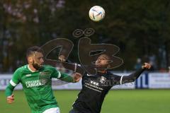 2023_10_21 - Kreisliga - Saison 2023/24 - FC Gerolfing - FC Fatih Ingolstadt - Christian Träsch grün Gerolfing - Abdullahi Usman schwarz Fatih - Foto: Meyer Jürgen