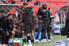 3. Liga; FC Ingolstadt 04 - SSV Ulm; Sieg Jubel Freude Cheftrainerin Sabrina Wittmann (FCI) mit Co-Trainer Ilia Gurev (FCI)