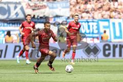 3. Liga; FC Ingolstadt 04 - FC Hansa Rostock; Stürmt los Marcel Costly (22, FCI)