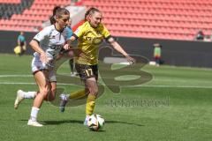 2. Bundesliga Frauen - Saison 2024/25 - FC Ingolstadt 04 Frauen - SV Weinberg - Magdalena Schwarz (Nr.23 - FCI Frauen) - Hofmann Sara gelb Weinberg - Foto: Meyer Jürgen