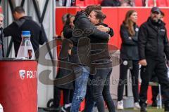 3. Liga; FC Ingolstadt 04 - FC Hansa Rostock; Spiel ist aus, Sieg Jubel Freude Cheftrainerin Sabrina Wittmann (FCI) Sportdirektor Ivica Grlic  (FCI) 2:1