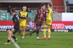 3. Liga; FC Ingolstadt 04 - Borussia Dortmund II; Deniz Zeitler (38, FCI) Tor Jubel Treffer Anschluß 1:2 Jessen Niklas (29 BVB2) Sebastian Grönning (11, FCI) Lelle David (27 BVB2)