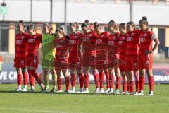 2023_10_22 - 2. Bundesliga - Saison 2023/24 - FC Ingolstadt 04 Frauen - FSV Gütersloh - Gedenkminute vor dem Spiel - XXXXX - Foto: Meyer Jürgen
