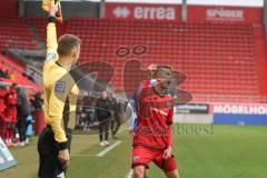 3. Liga - Saison 2025/26 - FC Ingolstadt 04 - Energie Cottbus - Christensen Gustav (Nr.24 - FCI) mit der Entscheidung des Schiedsrichter nicht zufrieden - XXXXX - Foto: Meyer Jürgen