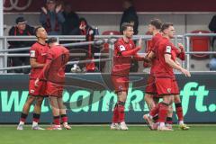 3. Liga; FC Ingolstadt 04 - Alemannia Aachen; Tor Jubel Treffer Ausgleich 1:1 Marcel Costly (22, FCI) Emre Gül (5, FCI) Max Besuschkow (17, FCI) Julian Kügel (29, FCI) Simon Lorenz (32, FCI)