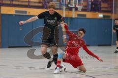 Hallenturnier MTV Ingolstadt - Saison 2025/26 - Türkisch SV Ingolstadt - SV Manching - Rainer Meisinger (Nr.8 - SV Manching) - Ahmet Altay rot Türkisch - Foto: Meyer Jürgen