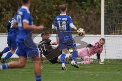 Bezirksliga - Saison 2025/26 - TSV Ober./Unterhaunstadt -  TSV Gaimersheim - Nico von Swiontek Brzezinski (Nr.17 - TSV Gaimersheim) - Ali Cakmakci Torwart Ober/Unterhstadt - Foto: Meyer Jürgen