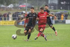 Toto Pokal; FC Sportfreunde Schwaig - FC Ingolstadt 04; Gustav Christensen (24, FCI) Noah Brill 4 Zweikampf Kampf um den Ball