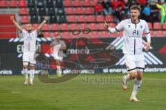 3. Liga - Saison 2024/25 - FC Ingolstadt 04 - SpVgg Unterhaching - Der 1:0 Führungstreffer durch Benjamin Kanuric (Nr.8 - FCI) - jubel - XXXXX - Foto: Meyer Jürgen