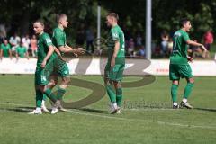 Bezirksliga - Saison 2024/25 - SV Manching - TSV Jetzendorf - Der 2:3 Anschlusstreffer durch Sebastian Graßl (Nr.10 - SV Manching) - jubel  - Foto: Meyer Jürgen