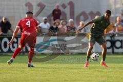 Toto - Pokal - Saison 2024/25 - TSV Lohr - FC Ingolstadt 04 - Micah Ham (Nr.31 - FCI) - Ege Celiker (Nr.4 - TSV Lohr) - Foto: Meyer Jürgen