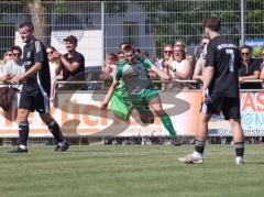 Relegation - Saison 2025/26 - SV Karlskron - FC Geisenfeld - Der 0:1 Führungstreffer durch Timo Postruschnik - jubel -  grün Geisenfeld - XXXXX - Foto: Meyer Jürgen