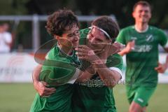 Bezirksliga - Saison 2025/26 - FC Gerolfing - TSV Rohrbach - Der 1:0 Führungstreffer durch David Simm (Nr.7 - FC Gerolfing) - jubel -  - XXXXX - Foto: Meyer Jürgen