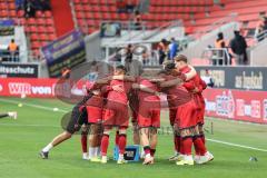 3. Liga; FC Ingolstadt 04 - 1. FC Saarbrücken; vor dem Spiel #Besprechung Kreis