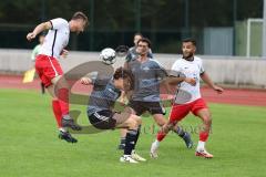 Bezirksliga - Saison 2024/25 - Dardan Berisha weiss Fatih links - Moritz Haile grau Feldmoching -  Foto: Meyer Jürgen