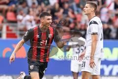 3. Liga; FC Ingolstadt 04 - SV Waldhof Mannheim; Tor Jubel Treffer 1:0 Felix Keidel (43, FCI) Thalhammer Maximilian (31 SVWM)