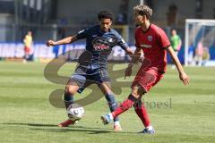 3. Liga - Saison 2025/26 - TSG Hoffenheim II - FC Ingolstadt 04  - Yann Sturm (Nr.7 - FCI) - Natnael Abraha (Nr.13 - TSG Hoffenheim II) - Foto: Meyer Jürgen