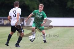 Bezirksliga - Saison 2024/25- FC Fatih - FC Gerolfing -  - Lukas Achhammer (Nr.9 - FC Gerolfing) - Eduard Hardok (Nr.3 - FC Fatih) - Foto: Meyer Jürgen