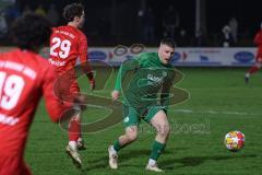 Landesliga - Saison 2024/25 - SV Manching - TSV Dachau - Sebastian Graßl (Nr.10 - SV Manching) - Pfeiffer Leon rot Dachau - Foto: Meyer Jürgen