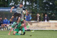Bezirksliga - Saison 2025/26 - TSV Ober./Unterhaunstadt - SVA Palzing - Baris Soysal (Nr.22 - TSV Ober-/Unterh.stadt) - Marcel Radlmaier grün Palzing - Foto: Meyer Jürgen