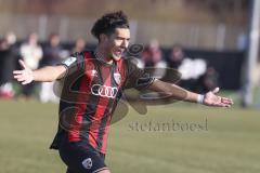 *** A-Junioren Bundesliga  - Saison 2025/26 - FC Ingolstadt 04 - SpVgg Greuther Fürth - Polat Arel schwarz FCI mit dem 2:1 Führungstreffer - jubel  XXXXX - Foto: Meyer Jürgen