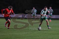 Landesliga - Saison 2025/26 - SV Manching - TSV Aindling - Fabian  Neumayer (Nr.9 - SV Manching) - Noah Menhart rot Aindling  - Foto: Meyer Jürgen