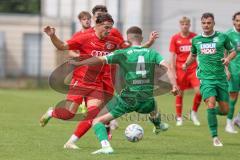 Bayernliga Nord - Saison 2023/2024 - FC Ingolstadt 04 - VFB Eichstätt - Konjuhu Valdrin (Nr.10 - FCI U21) - Zimmermann Johannis #4 grün Eichstätt - Foto: Meyer Jürgen