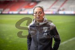 3. Liga; FC Ingolstadt 04 - Neue Trainerin, Pressekonferenz, Cheftrainerin Sabrina Wittman (FCI) in ihrer neuen Wirkunsstätte, Audi Sportpark