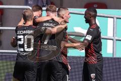 3. Liga; FC Ingolstadt 04 - Hallescher FC; Tor Jubel Treffer Marcel Costly (22, FCI) Yannick Deichmann (20, FCI) Jannik Mause (7, FCI) Mladen Cvjetinovic (19, FCI) Daouda Beleme (9, FCI)