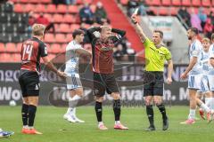 3. Liga; FC Ingolstadt 04 - MSV Duisburg; gelbe Karte Max Plath (14 FCI) Lars Lokotsch (13, FCI)