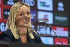 3. Liga; FC Ingolstadt 04 - Würzburger Kickers; neue Pressesprecherin Vanessa Sengl (FCI) Pressekonferenz nach dem Spiel