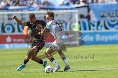 3. Liga; TSV 1860 München - FC Ingolstadt 04; Zweikampf Kampf um den Ball Marcel Costly (22, FCI) Kiefersauer Xaver (35 TSV)