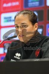 3. Liga; FC Ingolstadt 04 - Würzburger Kickers; nach dem Spiel Pressekonferenz Interview Cheftrainerin Sabrina Wittmann (FCI)