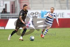 3. Liga; FC Ingolstadt 04 - MSV Duisburg; Pascal Testroet (37, FCI) Ahmet Engin (39 MSV)