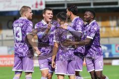 Toto-Pokal; SV Wacker Burghausen - FC Ingolstadt 04; Tor Jubel Treffer Emre Gül (5, FCI) Lars Lokotsch (13, FCI) Jonas Scholz (15, FCI) Fredrik Carlsen (8, FCI) Obed Ugondu (17, FCI)
