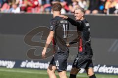 3. Liga; FC Ingolstadt 04 - FC Hansa Rostock; Tor Jubel Treffer 2:1 Sebastian Grönning (11, FCI) Dennis Borkowski (7, FCI)